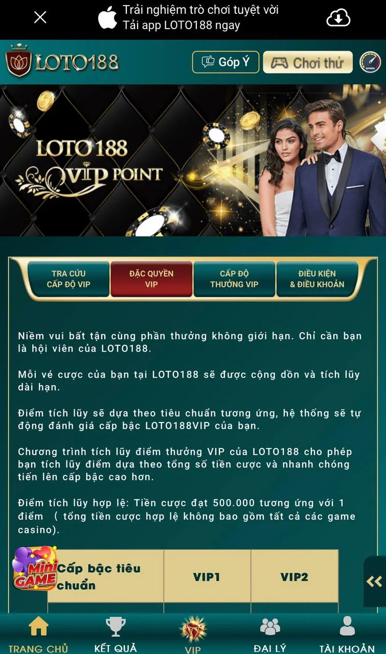 Khách hàng VIP tại LOTO188 được hưởng nhiều ưu đãi hấp dẫn