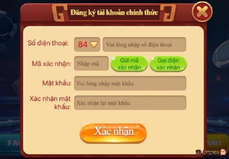 Nhập thông tin cơ bản của người tham gia vào các mục tương ứng